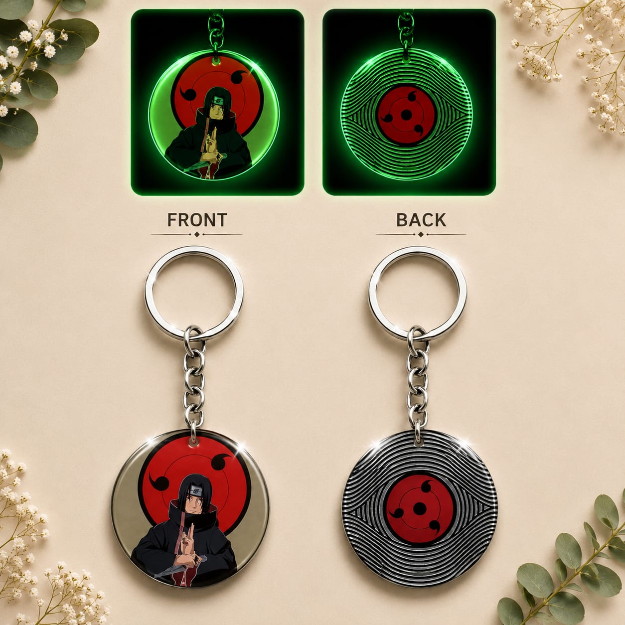 Itachi Uchiha Glow In The Dark Keychain