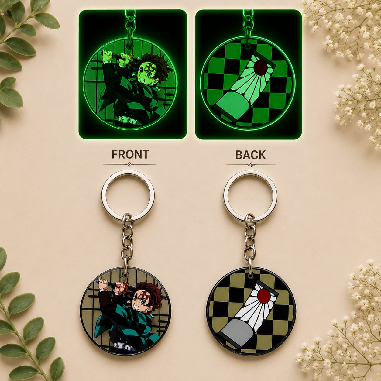 Tanjiro Glow In The Dark Keychain