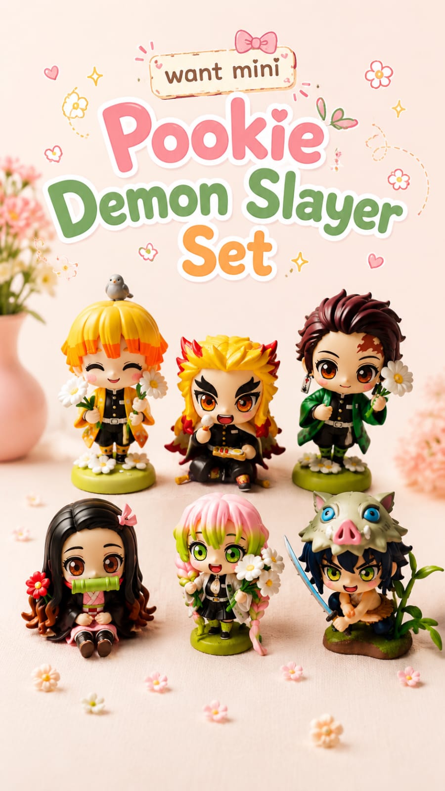 Demon Slayer Pookie Set of 6