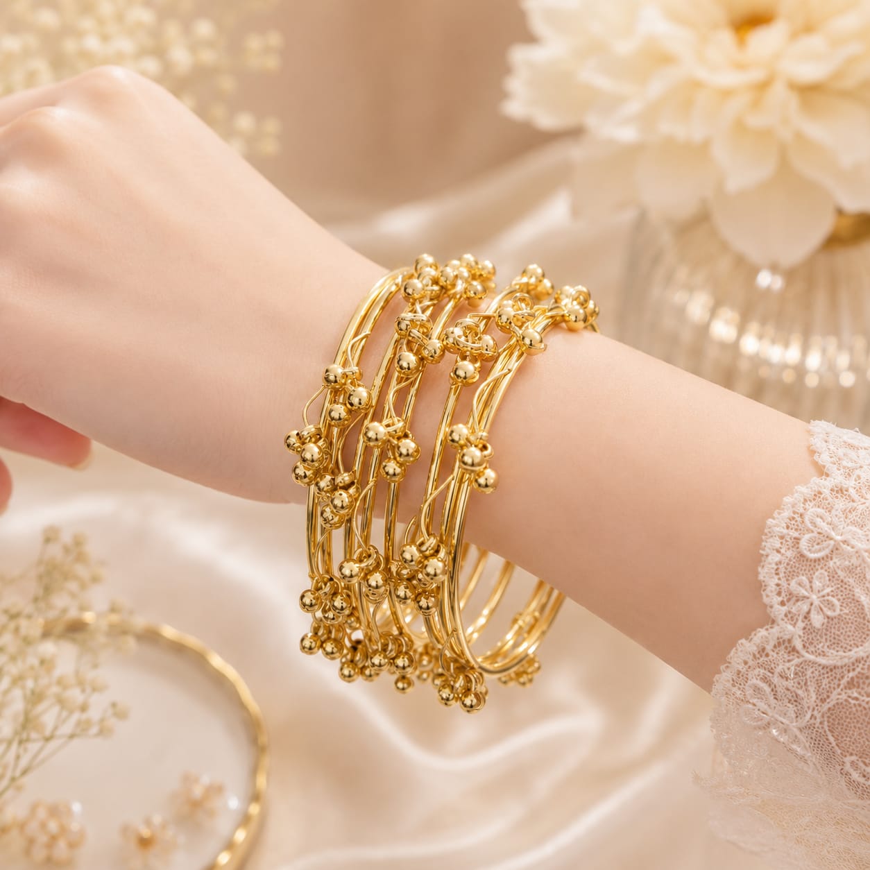 Kashmiri Ghungroo Bangles Set of 8 Size (2.6)