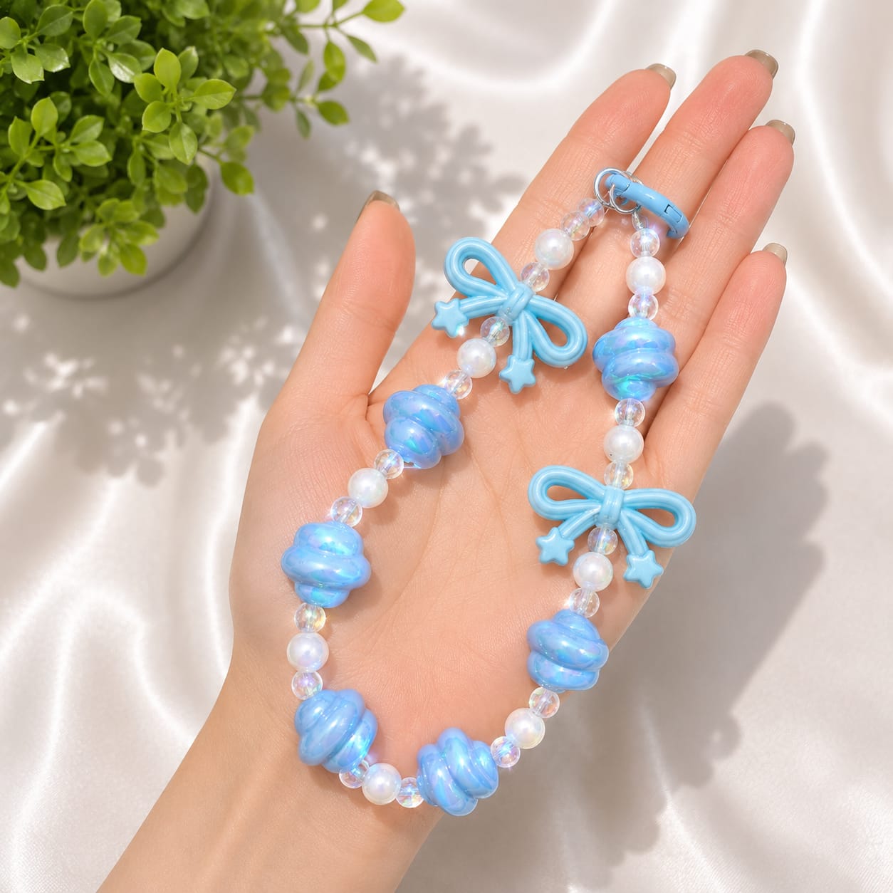 Blue Bow Little Phone Charm