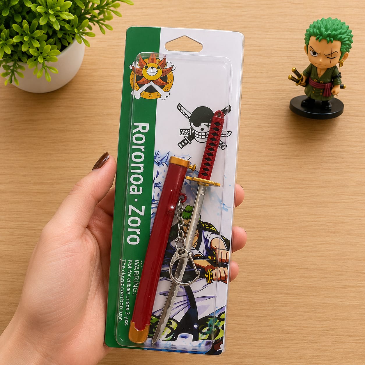 Zoro's katana (pop up keychain),red