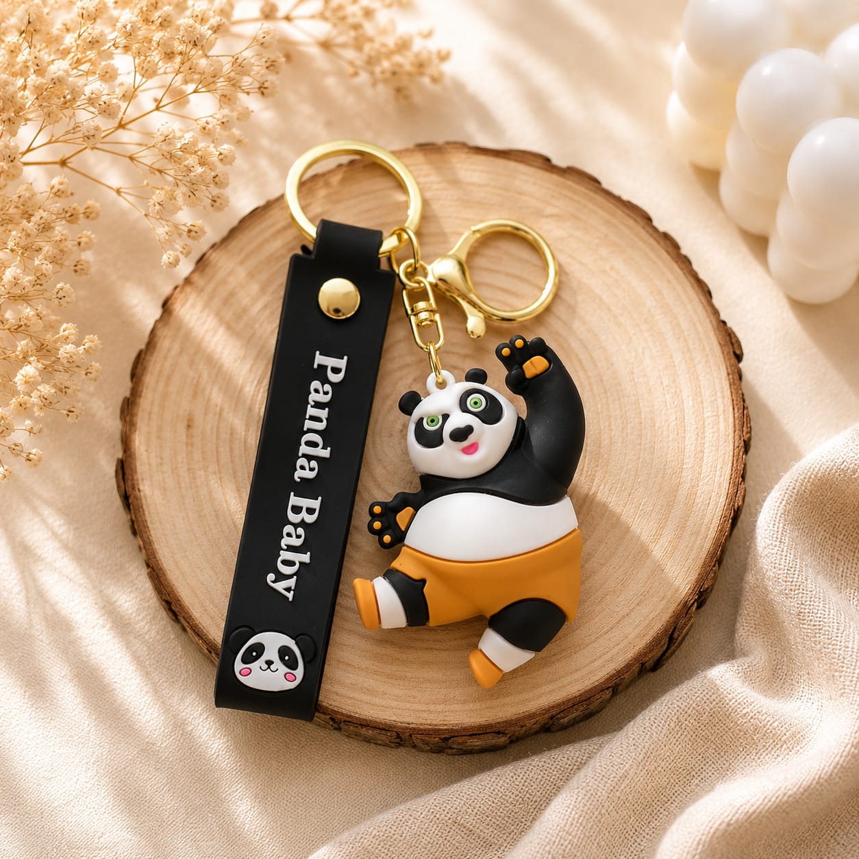 Panda Baby Silicone Keychain