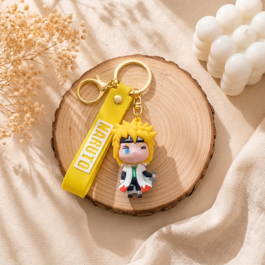 Naruto Minato Silicone Keychain with Strap