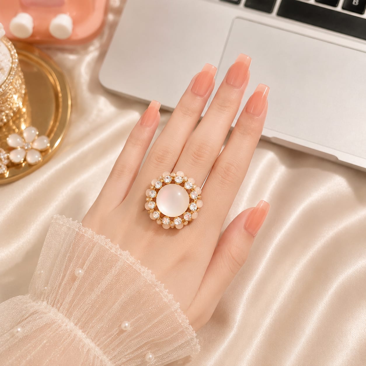 Vintage Moonstone Statement Ring