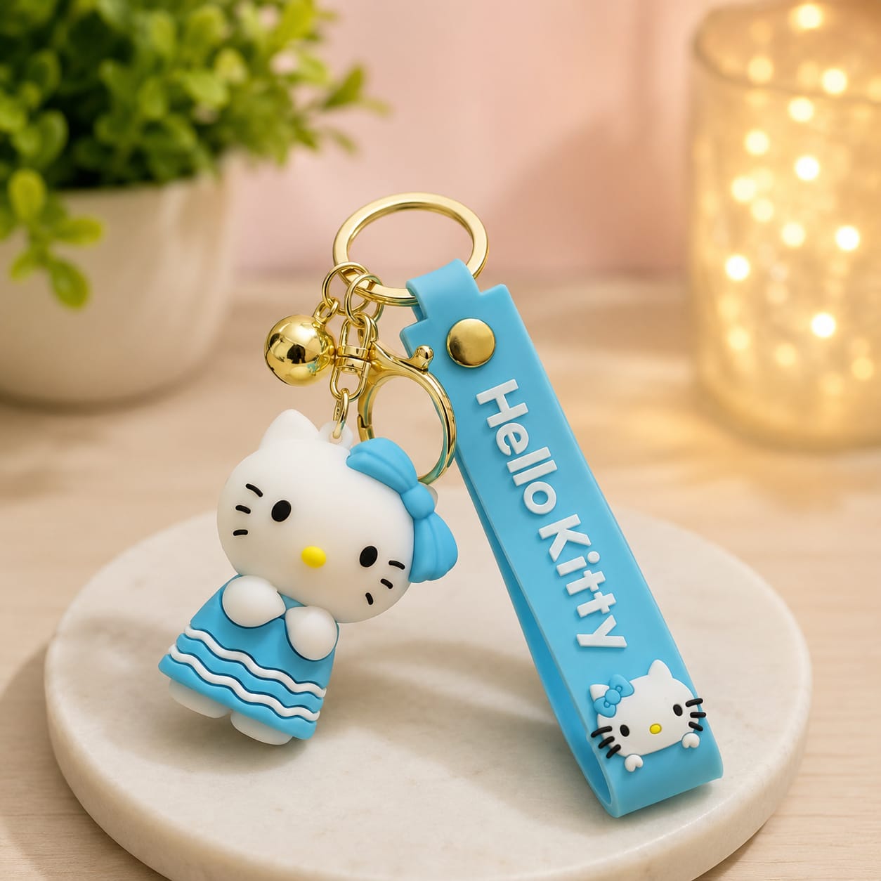 Blue Hello Kitty Keychain