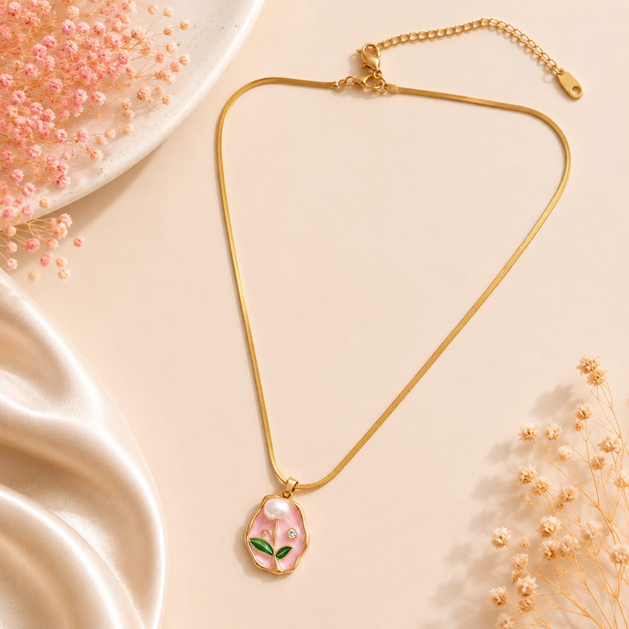 Pink Handmade Necklace