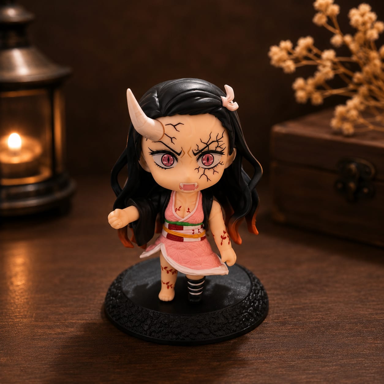 Nezuko Demon Angry Form Mini Figure - 8-10cm
